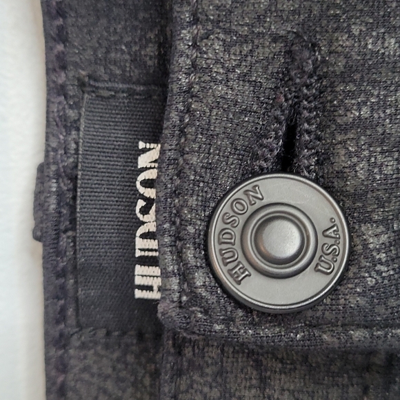 HUDSON Faux Leather Nico Mid Rise Super Skinny Cropped Pants - Picture 3 of 9